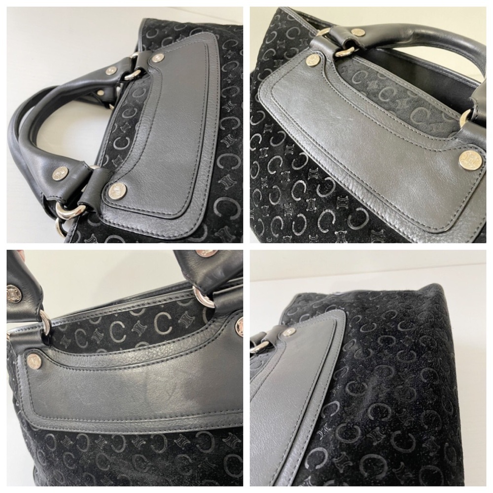 Celine black monogram suede and leather classic Boogie bag tote - Picture 3 of 10